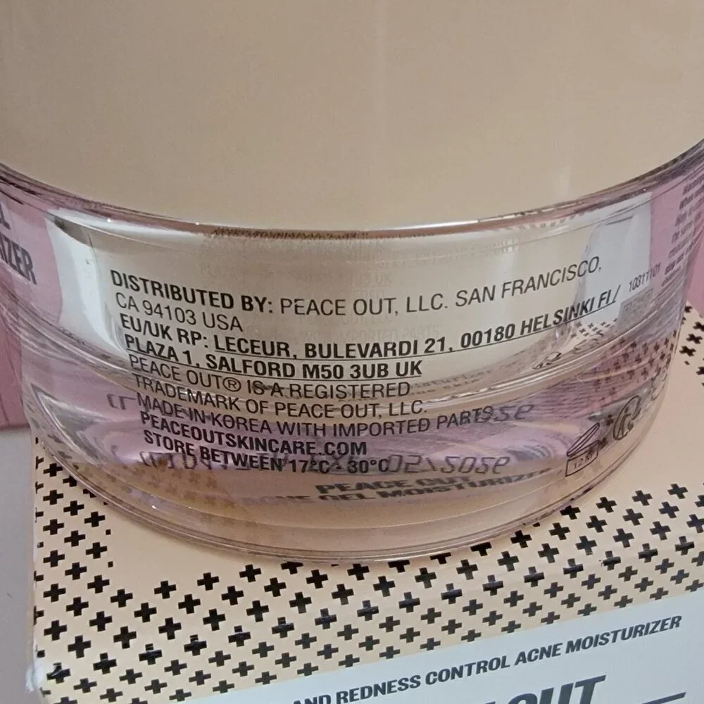 Peace Out 2% Salicylic Acid Acne Gel Moisturizer 1.7 oz / 50 ml